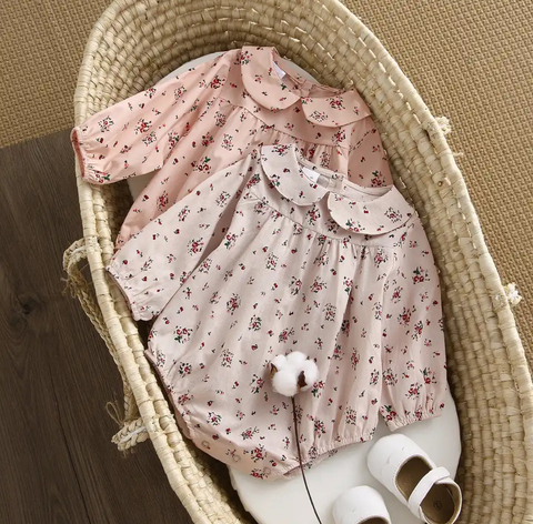 Body cuello peterpan floral Pink