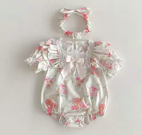 Body Romper Flores con vincha