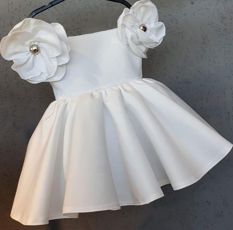 Vestido Flowers Princess Blanco