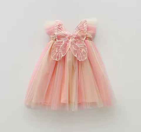 Vestido Fly Rosa-Naranja arcoiris