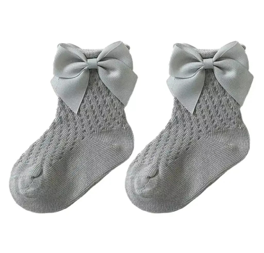 Medias Bow Caladas II Gris