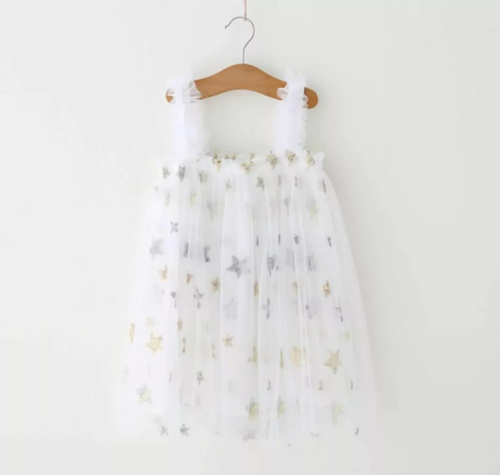 Vestido de tul y lentejuelas Stars & White