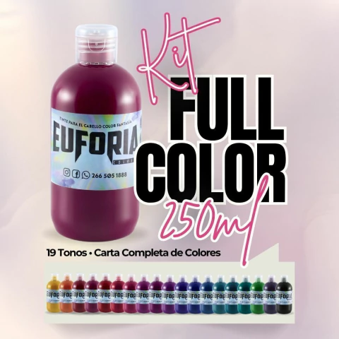 KIT FULL COLOR EUFORIA - Carta de Colores Completa x 250 ml - comprar online