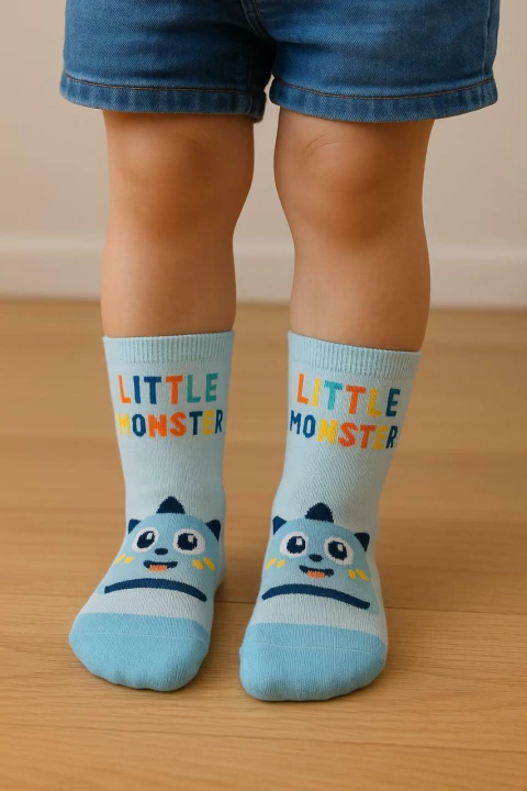 Kit de 3 Meias Infantis Soquete 23 a 26