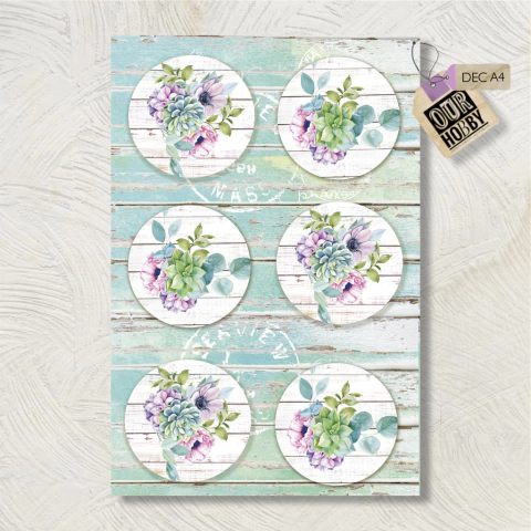 Papel decoupage A4 123