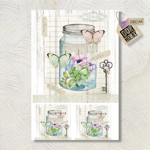 Papel decoupage A4 157