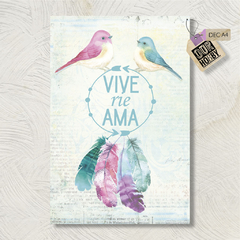 Papel decoupage A4 057