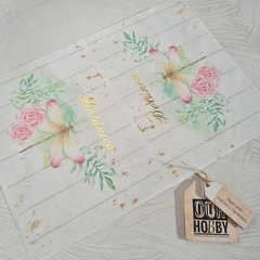 Papel de seda impreso y metalizado 025