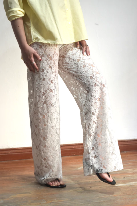 Pantalón Encaje Blanco