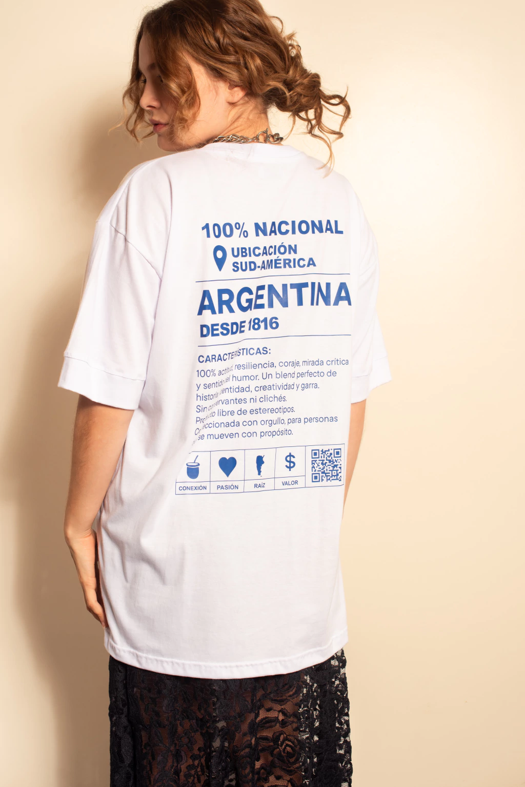Remera 100% Nacional Blanca