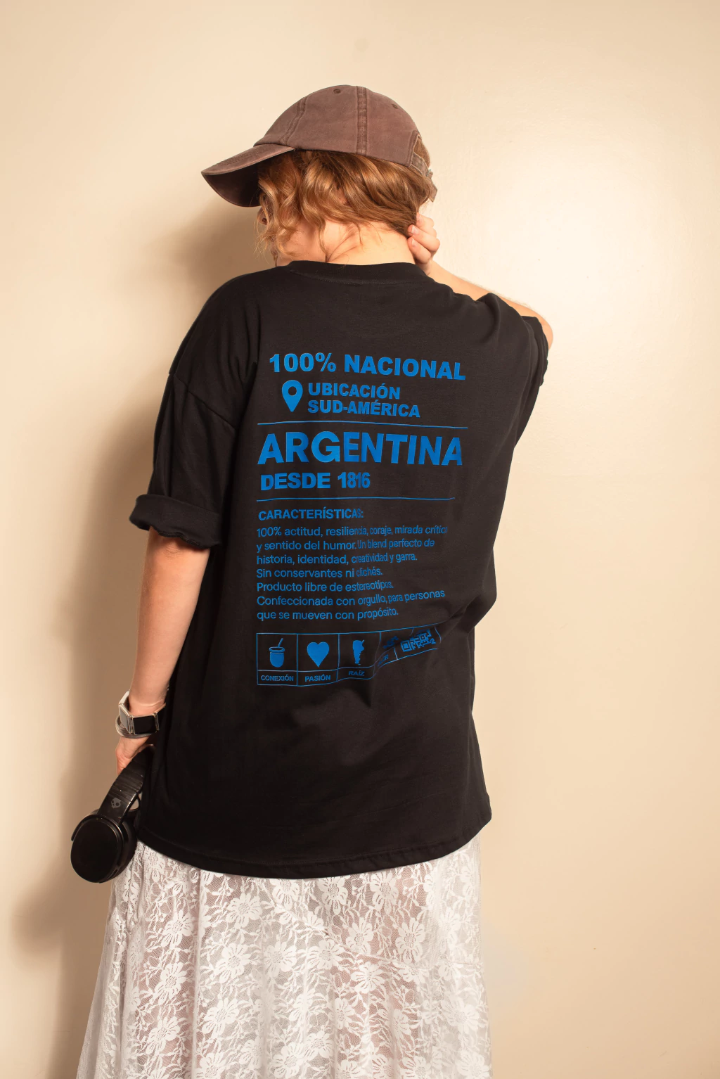 Remera 100% Nacional Negra