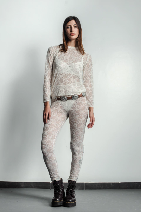LEGGIN ENCAJE CRUDO