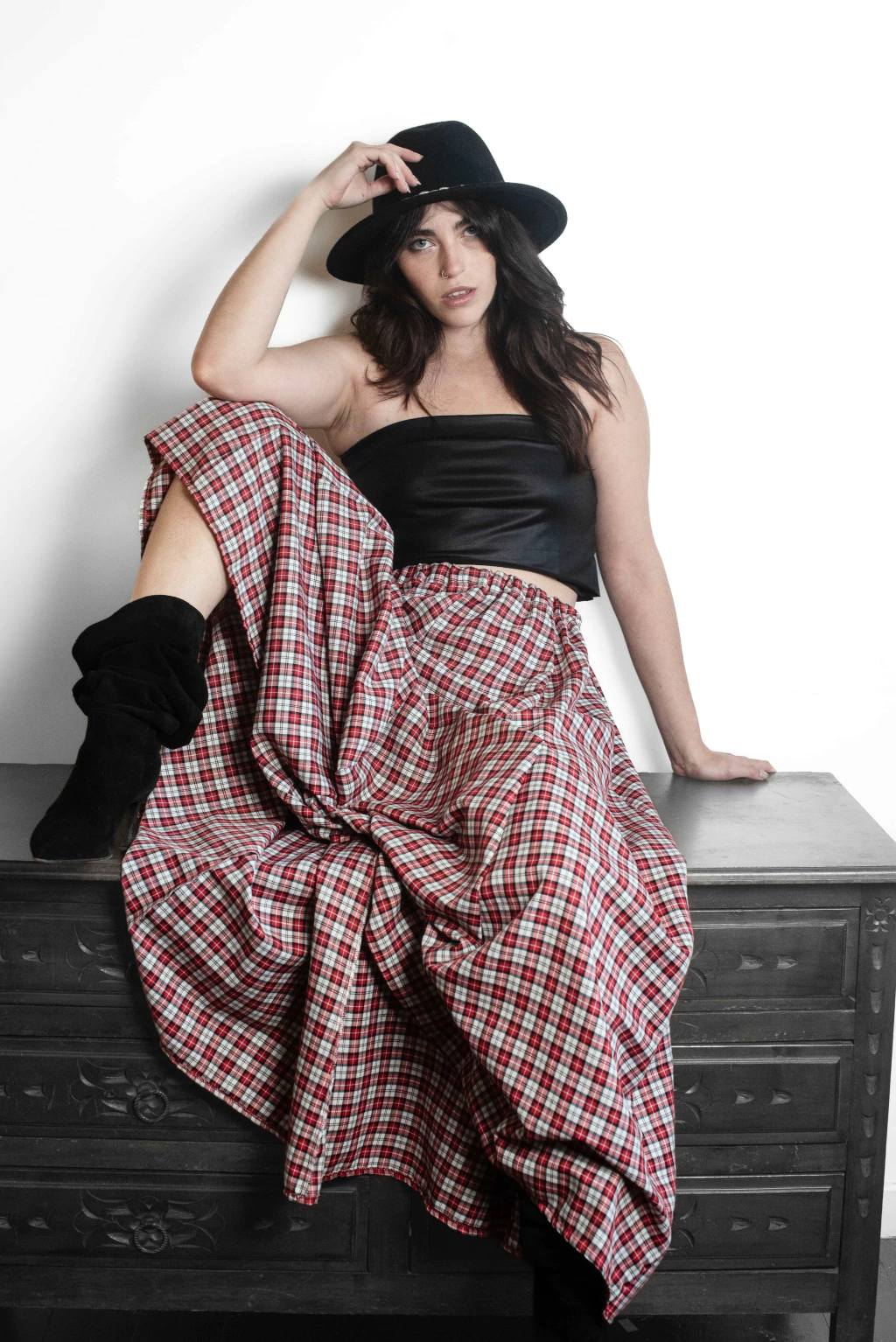 Maxi Falda Tartán