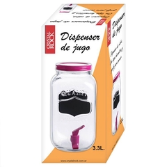 Dispenser de Bebida, Frasco de Vidrio con tapa y canilla 3,3 Litros, 12093 - comprar online