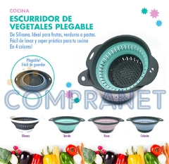 Escurridor colador de silicona plegable 24 cm 11397