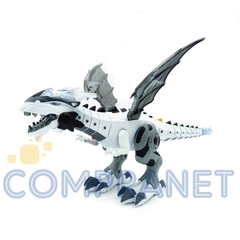 Dinosaurio que camina con luz y sonido, lanza humo, 11706 - Compranet