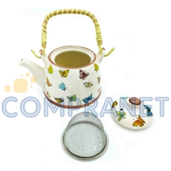 Tetera Porcelana China, 900c.c., con infusor, Diseño mariposas, 11835 - tienda online
