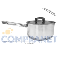 Imagen de Cacerola con mango Acero Inoxidable, 16 cm Brava Tramontina, 12000