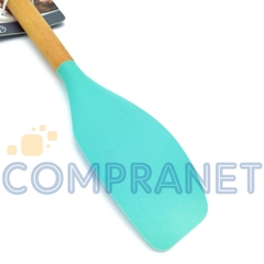 Imagen de Set x 6 utensilios de Silicona, con mango de madera, repostería Cocina 90022