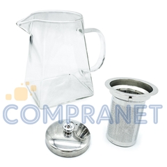 Tetera de Vidrio con infusor de acero inoxidable, 750ml, 12410 - Compranet