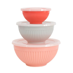 Set de Tapers herméticos x 3 melamina, c/tapa, Bowl contenedor, 12460
