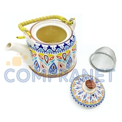 COMBO Tetera + 4 Cuencos p/Té, de Porcelana China, 90036. - Compranet