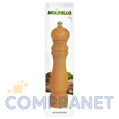 Molinillo Pimentero de madera 20 cm, muela cerámica, 12409 - comprar online