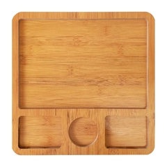 Tabla de Madera, 4 Compartimentos, Mediana, Picada Copetín 12405