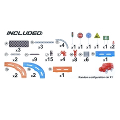 Pista de Autos con bloques para construir, 68 piezas, 12276 - comprar online