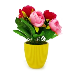 Planta artificial, maceta con flores, Decoración Centro de Mesa, 12659 - comprar online