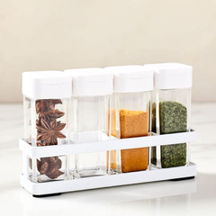 Set x 4 Especieros acrílico con tapa y base, condimentos cocina 12830 - comprar online