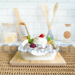 Fuente de porcelana 27 cm, rectangular Cocina, con asas 12810 - Compranet