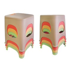 Banqueta de plástico, con asa, Antideslizante, apilable Liso Colores 13602 - tienda online