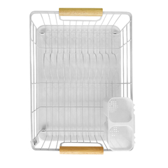 Seca platos Escurre Platos metálico, c/bandeja plástica, Asas Madera, 13683 en internet