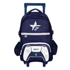 Mochila Footy 18 pulgadas, C/Carrito JOYSTICK, Luz Led, original 13629