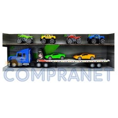Imagen de Camión Transportador, Grande, incluye 6 Vehículos 12604