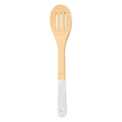 Cuchara de madera, Bambú, 30 cm, c/ranura utensilio de cocina 12481 - tienda online