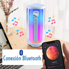 Parlante Inalámbrico Bluetooth, Portátil C/USB, Luz RGB 13322 - Compranet