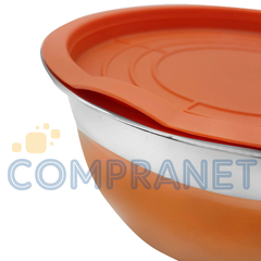 Bowl Acero Inoxidable pintado, 18 cm tapa Plástica 13132 - Compranet