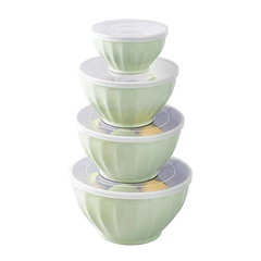 Set de Tapers herméticos x 4 melamina, c/tapa, Bowl contenedor, 12740