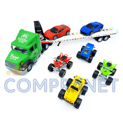 Camión Transportador, Grande, incluye 6 Vehículos 12604 - Compranet