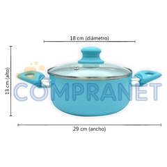 Set de Batería Cocina 5 piezas, Carol, cerámica antiadherente, 11494 - Compranet