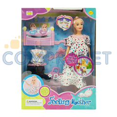Muñeca Mamá embarazada c/Mellizos y Set de accesorios 13031 en internet