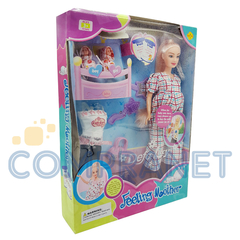 Muñeca Mamá embarazada c/Mellizos y Set de accesorios 13031 - Compranet