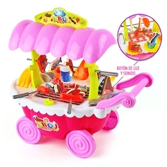 Carrito Parrilla de Barbacoa C/Luz y Sonido 55 piezas, 12537