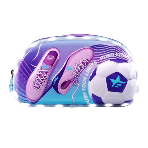 Cartuchera Footy Fútbol Con 2 cierres y Luz Led reforzada 13636