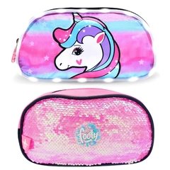Cartuchera Love “Unicornio”, 2 compartimentos, c/Luz, original Footy, 12233 - comprar online