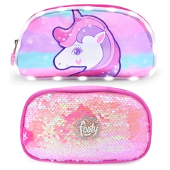 Cartuchera Love “Unicornio”, 2 compartimentos, c/Luz, original Footy, 12233 - Compranet
