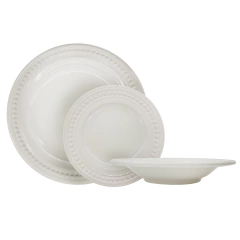 COMBO 1 Plato Playo + 1 Plato Hondo + 1 Plato Postre cerámica Azteca 90073 - comprar online