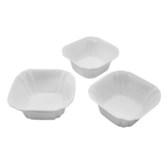 Set Copetinero x 3 Porcelana Cuadrados, Cuenco, 9 cm Cocina, 12821 - Compranet
